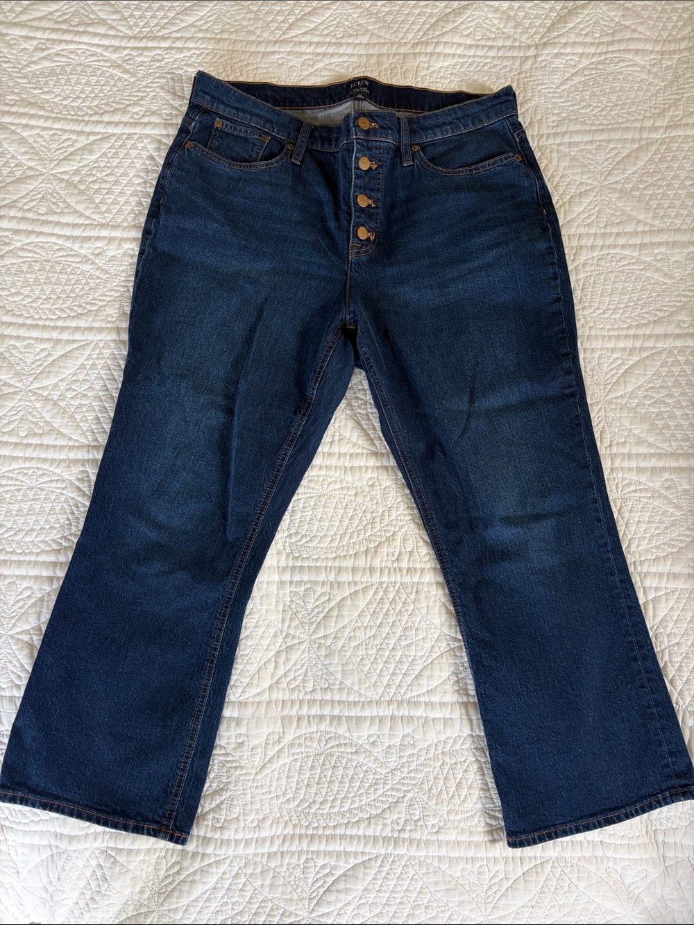 JCrew Mid-Rise Flare Crop Jeans